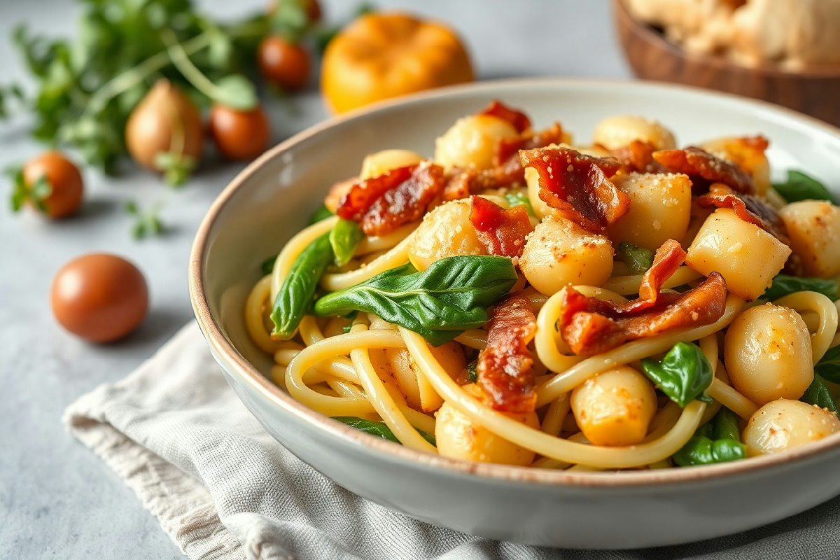 Pasta al forno con verza, patate e pancetta: un abbinamento irresistibile per un piatto unico da gustare