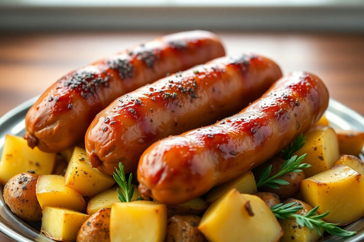 Se pensi che la salsiccia al forno sia banale, prova questa ricetta con le patate che ti farà ricredere e che porterai in tavola ogni settimana